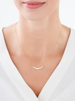 Apart Naszyjnik z żółtego i białego złota z brylantami - 0,21 ct - próba 585< Naszyjniki