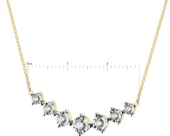 Outlet Apart Naszyjnik z żółtego i białego złota z brylantami - 0,33 ct - próba 585
