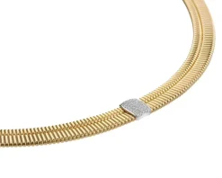 Online Apart Naszyjnik z żółtego i białego złota z brylantami - 45 cm - 0,29 ct - próba 750
