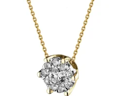 Apart Naszyjnik z żółtego i białego złota z brylantami - 0,22 ct - próba 585< Naszyjniki