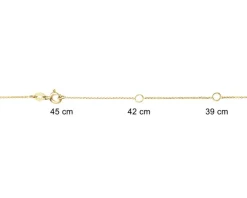 Apart Naszyjnik z żółtego złota diamentami - serce - 0,01 ct - próba 375< Naszyjniki