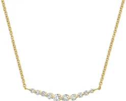 New Apart Naszyjnik z żółtego złota z brylantami - 0,15 ct - próba 585