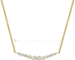 New Apart Naszyjnik z żółtego złota z brylantami - 0,15 ct - próba 585