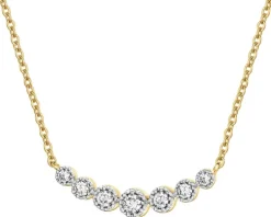 Apart Naszyjnik z żółtego złota z brylantami - 0,12 ct - próba 585< Wszystkie
