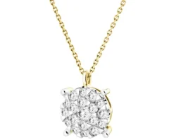 Hot Apart Naszyjnik z żółtego złota z brylantami - 0,25 ct - próba 585