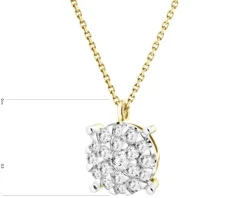 Hot Apart Naszyjnik z żółtego złota z brylantami - 0,25 ct - próba 585