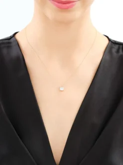 Hot Apart Naszyjnik z żółtego złota z brylantami - 0,25 ct - próba 585
