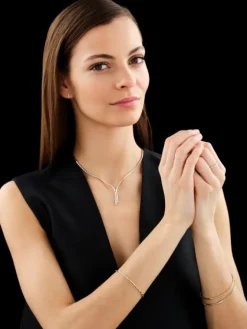 Apart Naszyjnik z żółtego złota z brylantami - 43 cm - 0,84 ct - próba 585< Naszyjniki