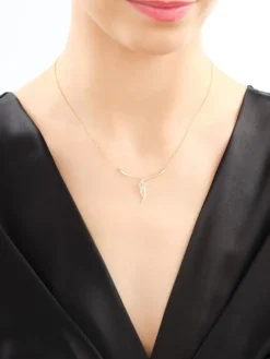 Apart Naszyjnik z żółtego złota z brylantami - 0,05 ct - próba 585< Naszyjniki
