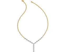 Hot Apart Naszyjnik z żółtego złota z brylantami - 43 cm - 1,05 ct - próba 585