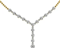 Hot Apart Naszyjnik z żółtego złota z brylantami - 43 cm - 1,05 ct - próba 585