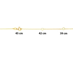 Hot Apart Naszyjnik z żółtego złota z brylantami - yin yang - 0,16 ct - próba 585