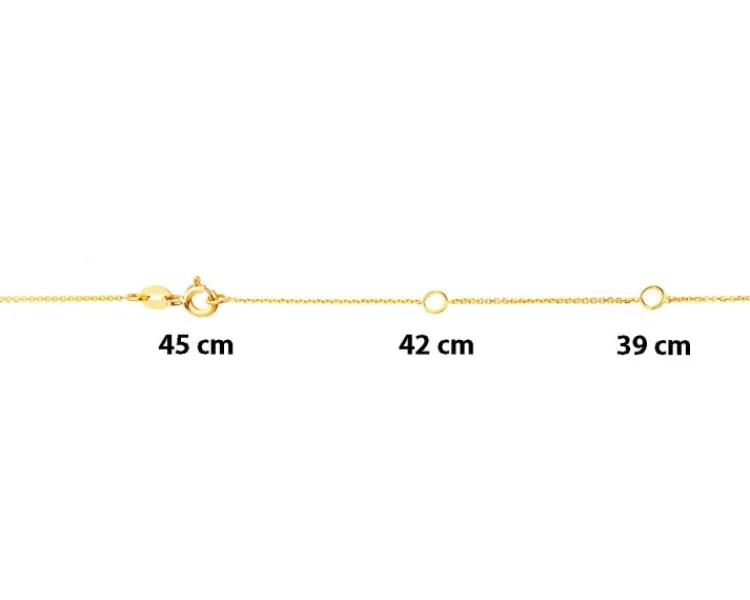 Hot Apart Naszyjnik z żółtego złota z brylantami - yin yang - 0,16 ct - próba 585