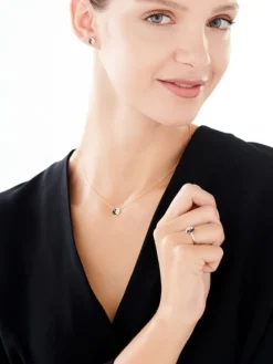 Hot Apart Naszyjnik z żółtego złota z brylantami - yin yang - 0,16 ct - próba 585