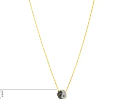 Hot Apart Naszyjnik z żółtego złota z brylantami - yin yang - 0,16 ct - próba 585