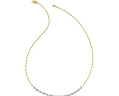 New Apart Naszyjnik z żółtego złota z brylantami - 45 cm - 0,35 ct - próba 585