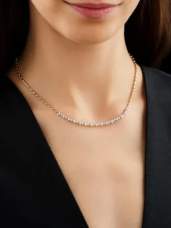 New Apart Naszyjnik z żółtego złota z brylantami - 45 cm - 0,35 ct - próba 585