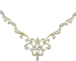 Apart Naszyjnik z żółtego złota z brylantami - 0,45 ct - próba 585< Naszyjniki