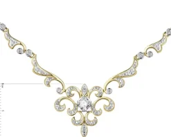 Apart Naszyjnik z żółtego złota z brylantami - 0,45 ct - próba 585< Naszyjniki
