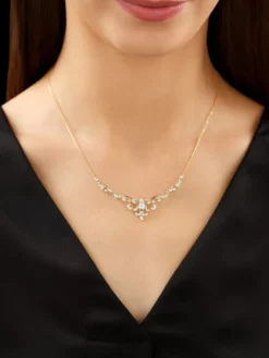 Apart Naszyjnik z żółtego złota z brylantami - 0,45 ct - próba 585< Naszyjniki