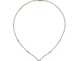 Apart Naszyjnik z żółtego złota z brylantami - 45 cm - 0,28 ct - próba 585< Wszystkie
