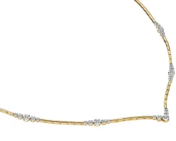 Apart Naszyjnik z żółtego złota z brylantami - 45 cm - 0,28 ct - próba 585< Wszystkie