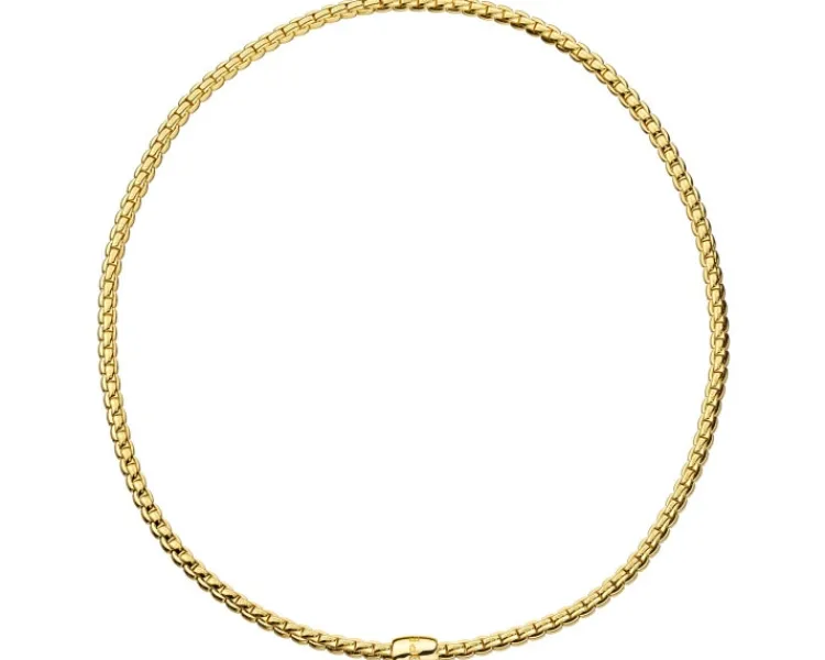 Fope Naszyjnik z żółtego złota z brylantem - 43 cm - 0,01 ct - próba 750< Wszystkie