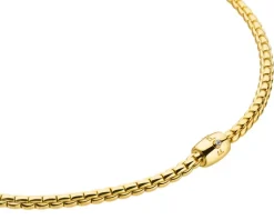 Fope Naszyjnik z żółtego złota z brylantem - 43 cm - 0,01 ct - próba 750< Wszystkie