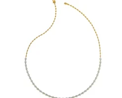Apart Naszyjnik z żółtego złota z brylantami - 43 cm - 0,87 ct - próba 585< Wszystkie