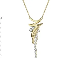 New Apart Naszyjnik z żółtego złota z brylantami - 0,28 ct - próba 585