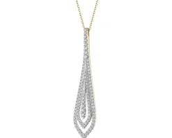Online Apart Naszyjnik z żółtego złota z brylantami - 0,52 ct - próba 585