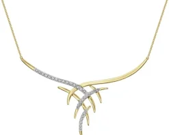 Apart Naszyjnik z żółtego złota z brylantami - 0,35 ct - próba 585< Naszyjniki