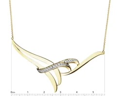 Apart Naszyjnik z żółtego złota z brylantami - 0,15 ct - próba 585< Naszyjniki