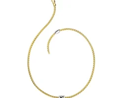 Clearance Fope Naszyjnik z żółtego złota z brylantami - 43 cm - 0,18 ct - próba 750
