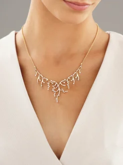 Apart Naszyjnik z żółtego złota z brylantami - 1,01 ct - próba 585