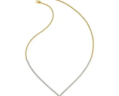 Apart Naszyjnik z żółtego złota z brylantami - 45 cm - 0,66 ct - próba 585< Naszyjniki