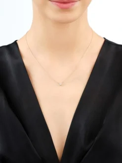 New Apart Naszyjnik z żółtego złota z brylantem - 0,03 ct - próba 375