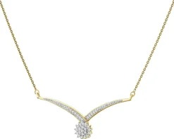 Best Apart Naszyjnik z żółtego złota z diamentami - 0,12 ct - próba 585