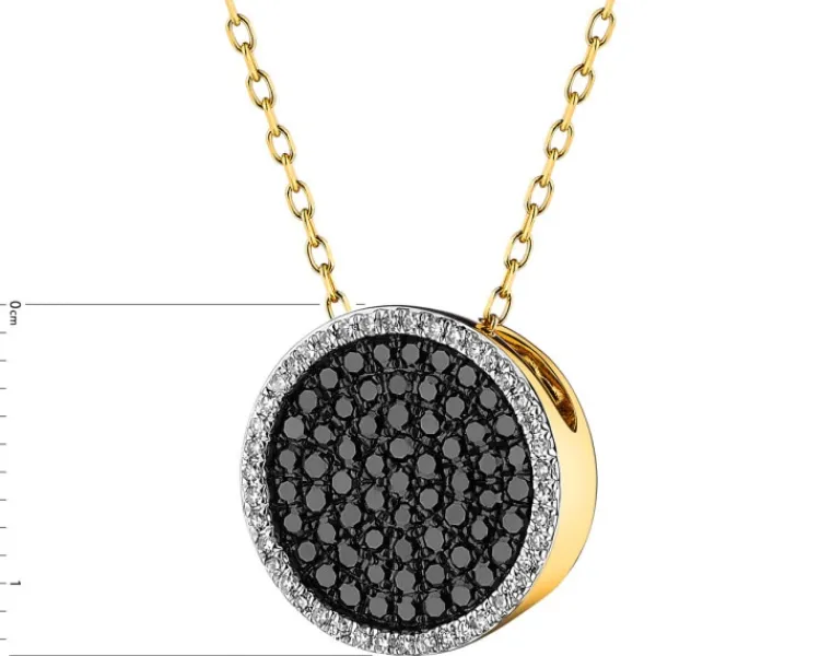 Sale Apart Naszyjnik z żółtego złota z diamentami - 0,32 ct - próba 585