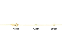Discount Apart Naszyjnik z żółtego złota z diamentami i szafirami - próba 585