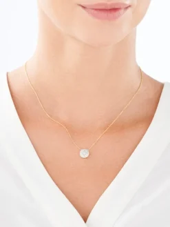 Online Apart Naszyjnik z żółtego złota z diamentami - 0,25 ct - próba 585