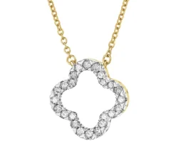 Hot Apart Naszyjnik z żółtego złota z diamentami - 0,15 ct - próba 585
