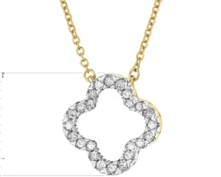Hot Apart Naszyjnik z żółtego złota z diamentami - 0,15 ct - próba 585