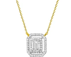 Outlet Apart Naszyjnik z żółtego złota z diamentami - 0,29 ct - próba 585