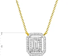 Outlet Apart Naszyjnik z żółtego złota z diamentami - 0,29 ct - próba 585
