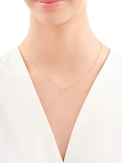 Hot Apart Naszyjnik z żółtego złota z diamentami - serce - 0,04 ct - próba 585