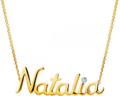 Apart Naszyjnik z żółtego złota z diamentem - Natalia - 0,005 ct - próba 375< Naszyjniki