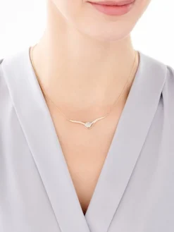 Clearance Apart Naszyjnik z żółtego złota z diamentami - 0,20 ct - próba 585