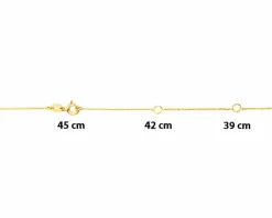 Hot Apart Naszyjnik z żółtego złota z diamentem - Monika - 0,005 ct - próba 375