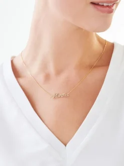 Hot Apart Naszyjnik z żółtego złota z diamentem - Monika - 0,005 ct - próba 375